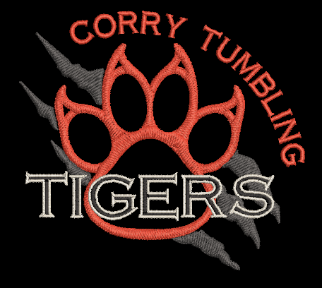 Tumbling Tigers Knit Beanie - Embroidered Design